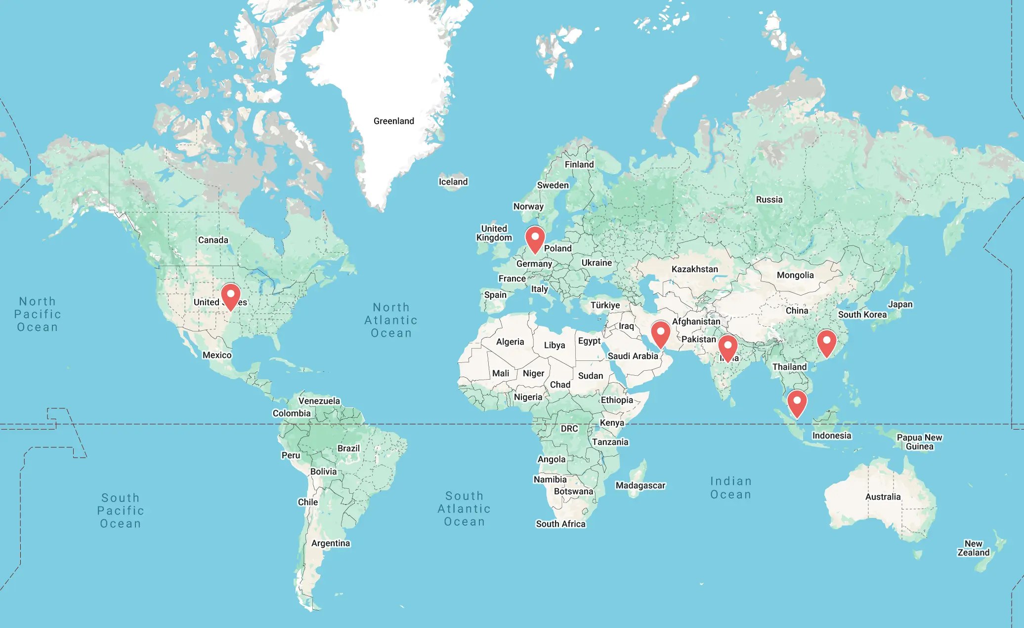 Global Presence Map